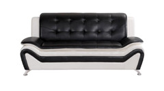 PRICE DROP Black White 2PC Sofa Loveseat Set Contemporary Modern Furniture
