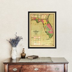 Old Map of Florida 1829 – Vintage Florida Art
