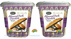 2 Packs Nonni’s Almond Dark Chocolate Biscotti 25 ct 2 LB 1.25 oz Each Pack