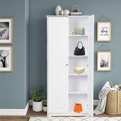 72in 2 Door Pantry Cabinet Storage Cabinet with Adjustable Shelf Kitchen Storage