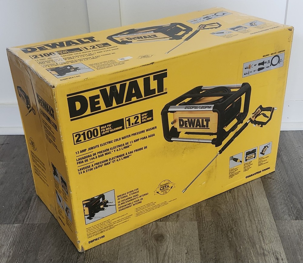 DEWALT 2100 PSI 1.2 GPM 13 AMP COLD WATER ELECTRIC PRESSURE WASHER BRAND NEW!