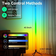 56inch Corner Floor Lamp Color Changing LED Modern Mood With App &Remote Control