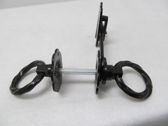 Twisted Gate Ring Latch Decorative Vintage Style Opens from Both Sides