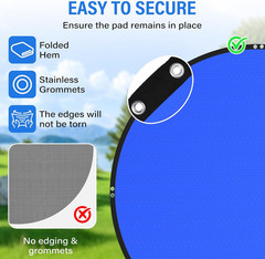 24FT Pool Ground Cloth, 12X12 Mesh Heavy Duty Pool Liner Pad with Anti-Aging PE,