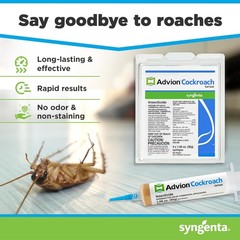 Syngenta Advion Roach Killer / Cockroach Gel Bait (Comes with Plunger and Tips)
