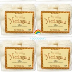 4 Packs Trader Joe’s Vanilla Meringues Cookies Fat Free 7.75 oz Each Pack