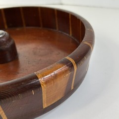 Vintage California Redwood Nut Cracker Bowl Standard Specialty Company MCM 1940s