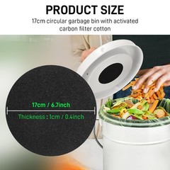 Sustainable 10 Pack new Charcoal Filters for Long-Lasting Compost Odor Control