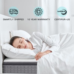 10″12″14″ Gel Memory Foam Mattress Innerspring Twin Full Queen King Bed in A Box