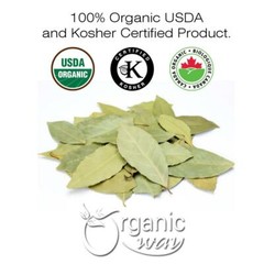 Organic Way Bay Leaf Whole – Organic, Kosher & USDA Certified (1/2LBS / 8Oz)