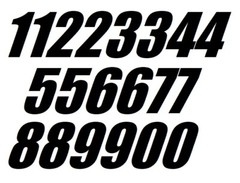 Mailbox Address Numbers Decal Sticker Window Door Wall Sign, IMPACT ITALIC BOLD