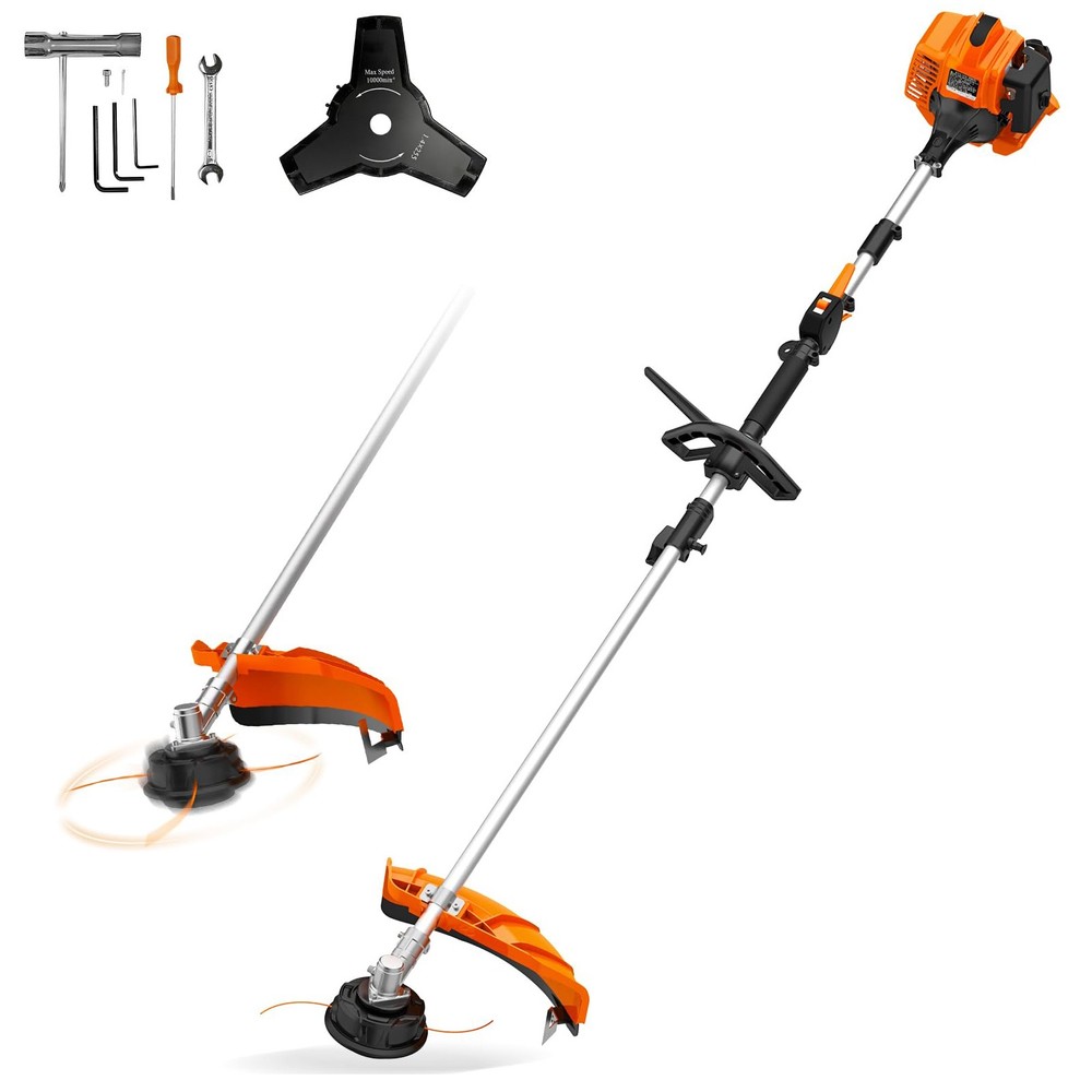 26cc 3 in 1 Brush Cutter 2-Stroke Weed Eater Wacker Gas Powered String Trimmer