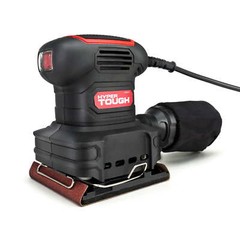 Hyper Tough 2 Amp Corded 1/4 Sheet Palm Sander 3 Sanding Sheets 60 80 120 Grit