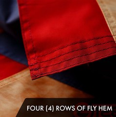 American USA Tea-Stained Flag & 1776 Tea-Stained Flag 3×5 Ft Both Emb 420D Poly