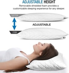 WonderSleep Dream Rite Shredded Memory Foam Pillow – Queen Size, 1 Pack