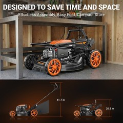 Mutaomay 21″ Gas Lawn Mower 3-in-1, 170cc, Self Propelled, 17Gal Grass Catcher