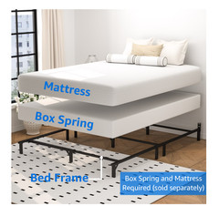Ardent 7in King Metal Bed Frame No Tools Easy Assembly Heavy Duty
