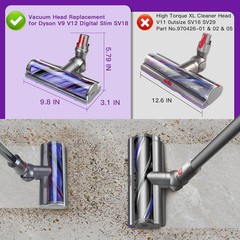 V9 V12 Vacuum Attachments Head Replacement Parts for V9 Motorbar V12 Detect