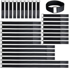 VELCRO Brand Bulk Pack 30 Reusable Fastening Cable Straps with Buckle Variety”””