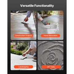 Tile Tools Stainless Steel Flat Finishing Trowel 10.9×4.4in Concrete