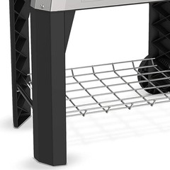 Weber Pulse 2000 Electric Grill Rolling Cart w/Foldable Table, Black BRAND NEW