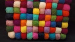 Trader Joe’s Handcrafted Multicolor Felted Wool Trivet 6.5in. x 6.5in – NWT