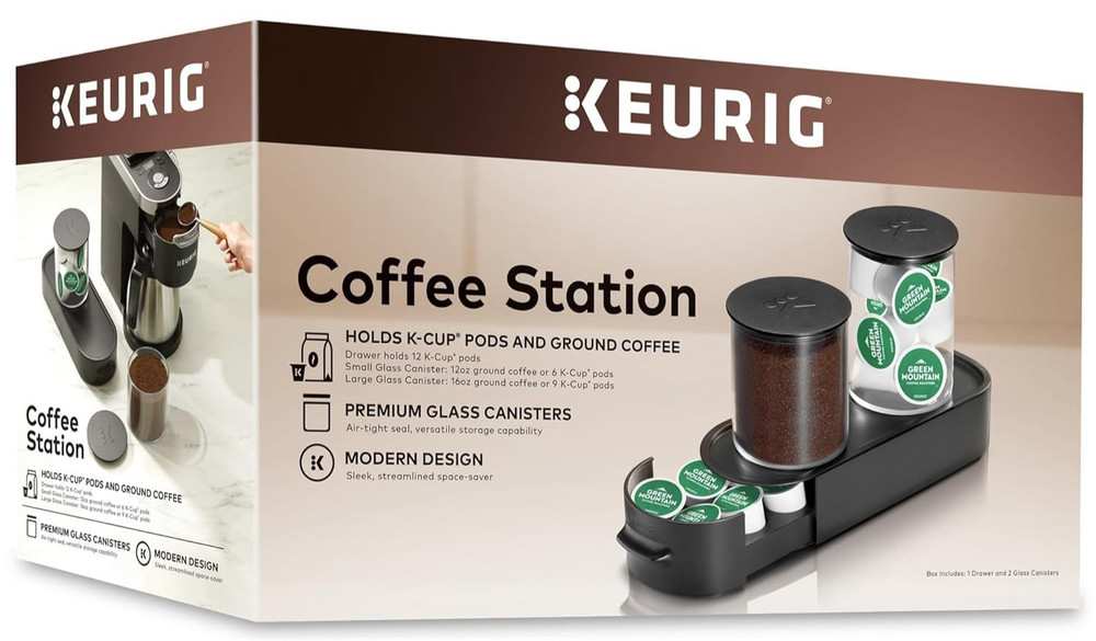 KEURIG Coffee Station Storage Organizer – Holds Both K-Cup & Ground Coffee