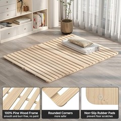 NAIZEA Japanese Tatami Mat, Foldable Tatami Bed Frame Twin Full Queen Floor Bed