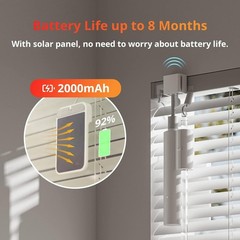 Smart Solar-Powered Blinds Room Kit – 2.4G WiFi Remote & Light Sensing Control