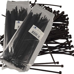 NEW BLACK 200 PCS. 8 INCH ZIP TIES NYLON 40 LBS UV WEATHER RESISTANT WIRE CABLE