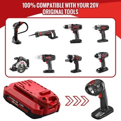 2PACK 20Volt For Craftsman V20 8.0Ah Li-ion Battery CMCB204 CMCB202 /Charger