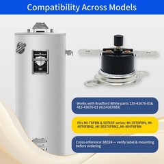 Resettable 290°F Water Heater Thermal Switch for Bradford White Gas Electric …