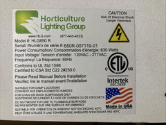 HLG 650R LED Grow Light Read Description!