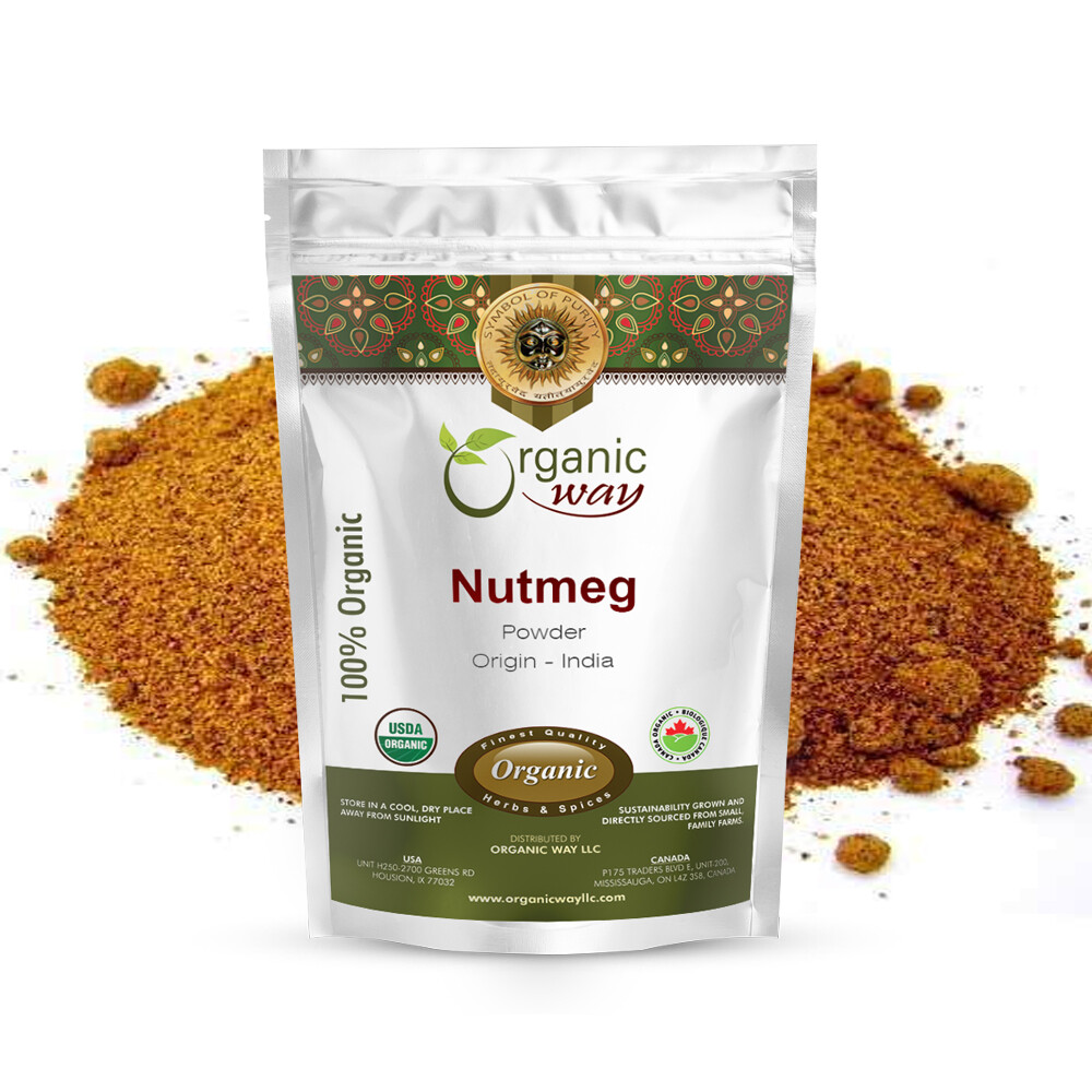 Organic Way Ground Nutmeg Powder – Organic, Kosher & USDA Certified