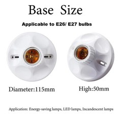 10FT Light Bulb Base with Cord E26/E27 Light Socket with On/Off Switch, 110V-…