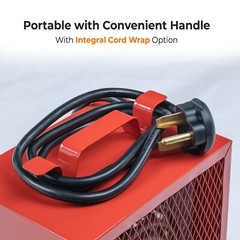 Comfort Zone Portable Industrial Fan-Forced Space Heater, NEMA 6-30, 240v/30amps
