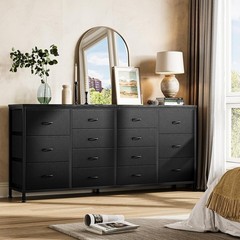 63 Inch Large Fabric Chest of 14 Drawers Long Dresser 70 75″TV Stand for Bedroom