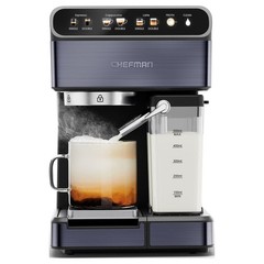 Chefman 20-Bar 2 Cup Black Stainless Espresso Machine (Open Box)