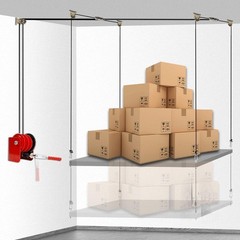 Overhead Garage Storage Lift Hoist, Ceiling Mounted Garage Storage Lift System