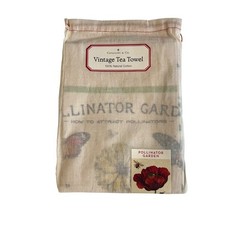 Cavallini & Co. Pollinator Garden Vintage Tea Towel 100% Natural Cotton NEW!!!