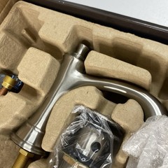 Signature Hardware Beasley Brass Wide-Spread Bathroom Faucet Brushed Nickel
