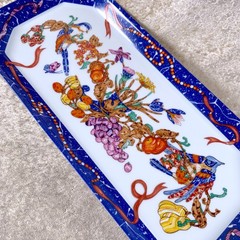 Hermes Serving Tray Plate Marqueterie de Pierres d’Orient et d’Occident 36x17cm