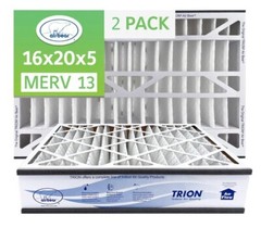 Trion Air Bear 266649-104 (2-Pack) – 16″ x 20″ x 5″ Pleated Air Filter, MERV 13