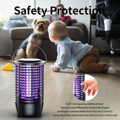Electric Mosquito Insect Fly Bug Zapper Killer LED Light Trap Lamp Rechargeable