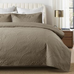 Luxury Cooling Comforter Bedding Set Quilted Coverlet Bedspread Bed Throw King