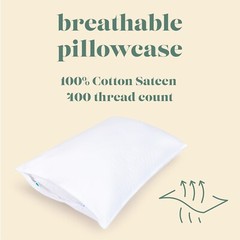 ComfyDown Toddler Pillowcase, 100% Cotton, 400-TC, Zipper Closure – Made in USA