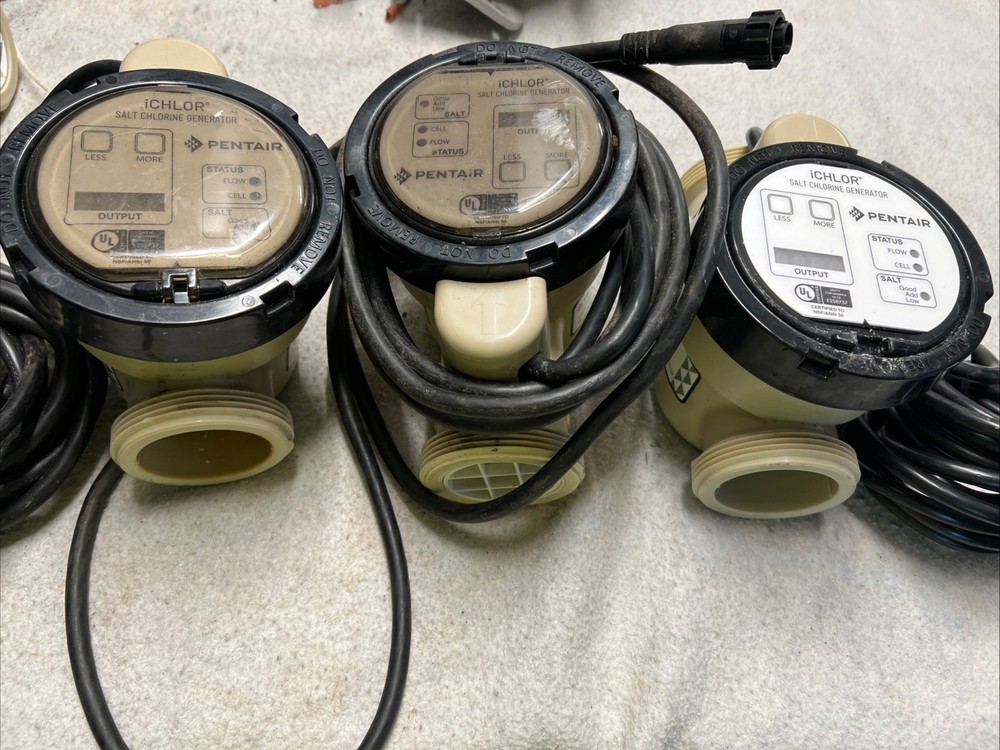 3 Pentair Ichlor 30 Salt Chlorine Generator (Cells Only). Parts Only Read