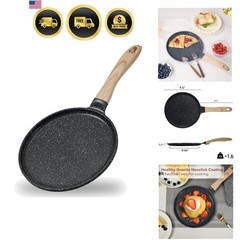 Crepe Pan Nonstick, 9.5 Inch Comales Para Tortillas Griddle Pan for Stove Top…