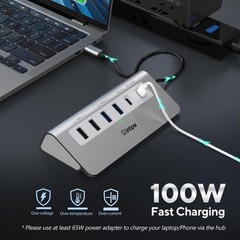 P9 USB C Hub, intpw 9-in-1 USB C Hub Multiport Adapter with 4K HDMI, PD 100W, Ty