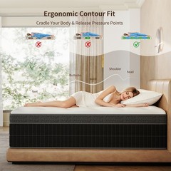 10″12″14″ Twin Full Queen King Mattress In A Box Gel Memory Foam Hybrid Spring